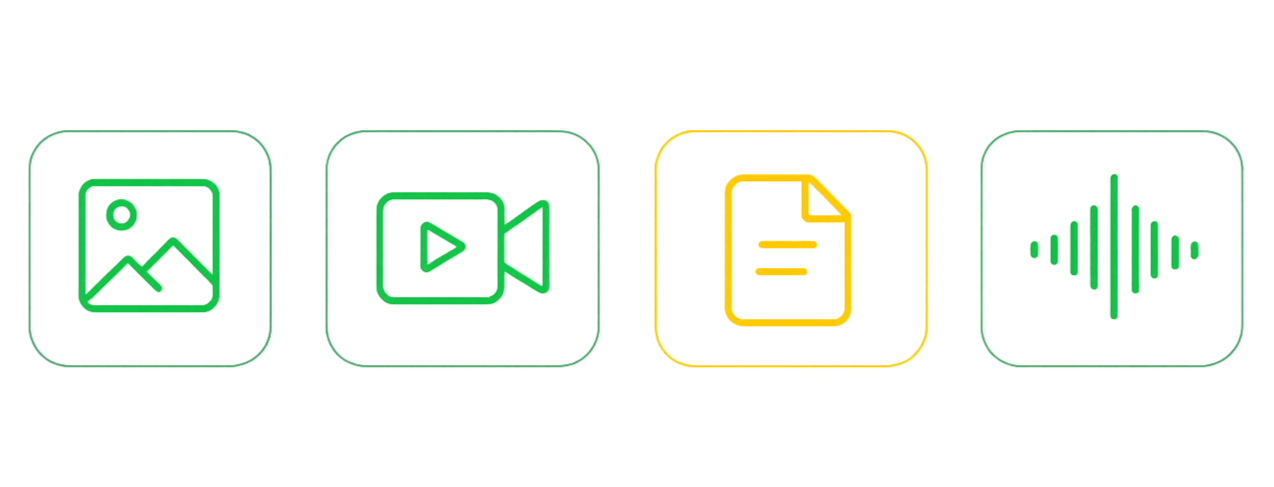 Semantic evidence from images, video, documents, and audio