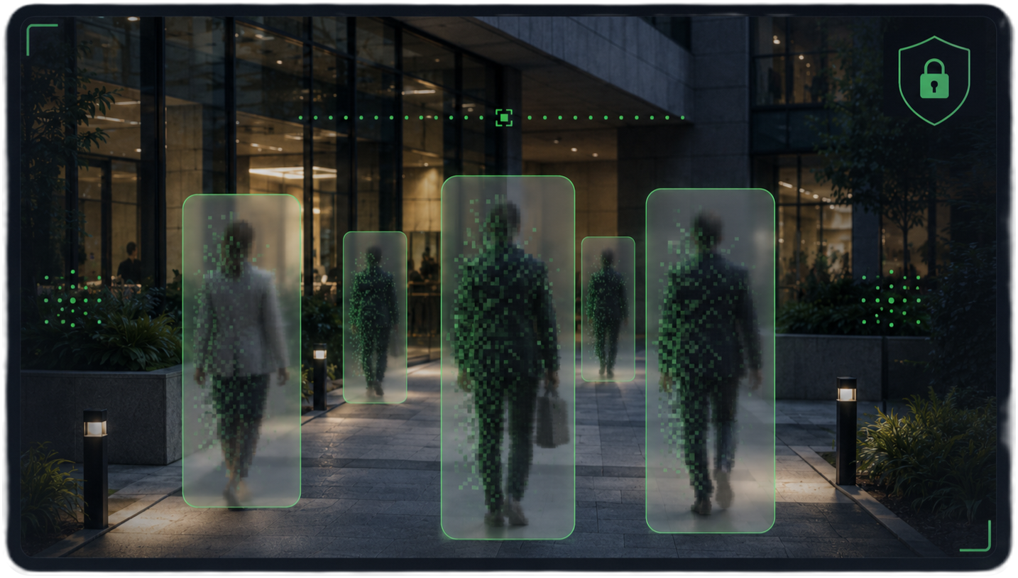 Privacy-preserving semantic processing of people in visual evidence